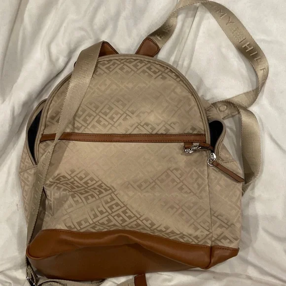 Tommy Hilfiger | Bags | Tommy Hilfiger Tan Backpack | Poshmark display picture 1